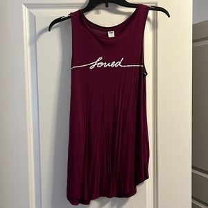 Purple/Maroon Womens Old Navy Tank “loved”